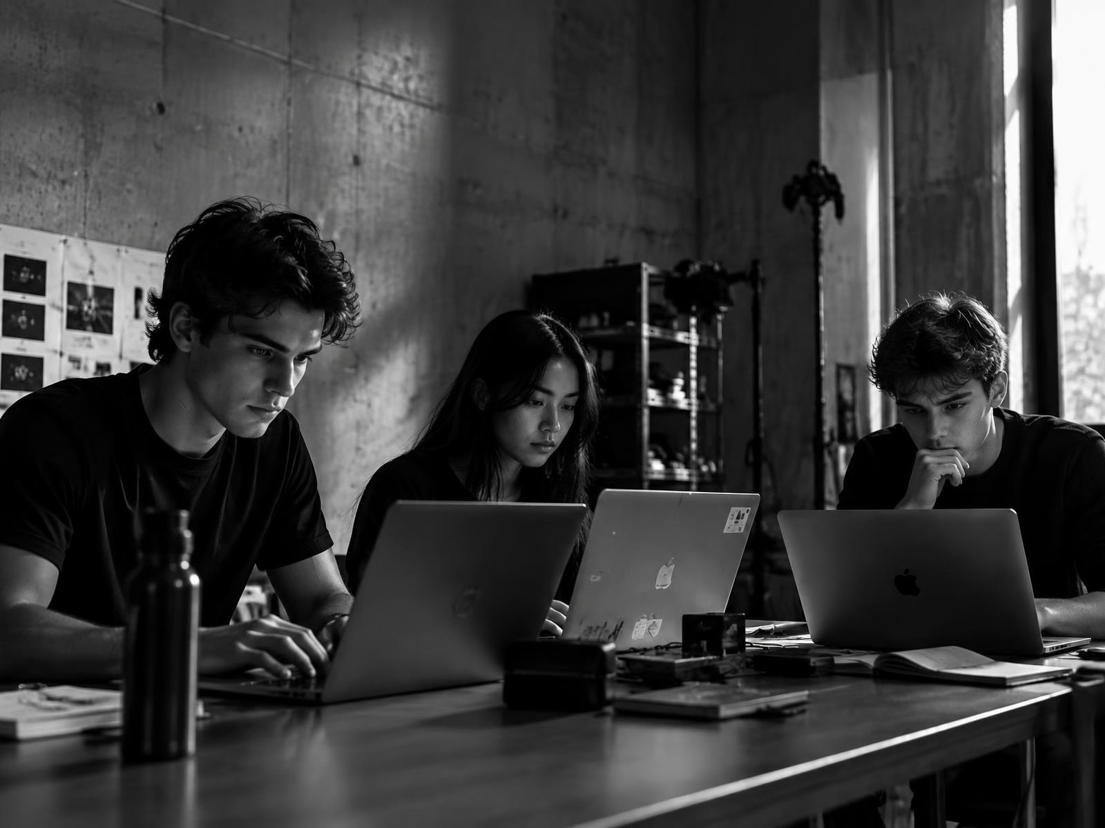 Students building in the URM LAB
